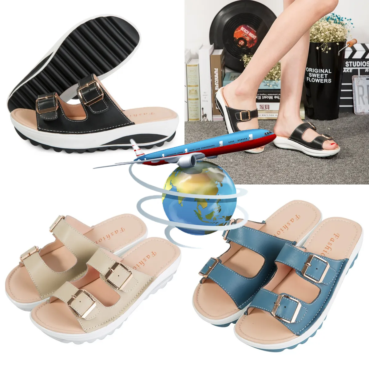 Sandalen vrouwen zomer mode strandschoenen flip-flops sandalen slippers strandschoenen gai 35-41