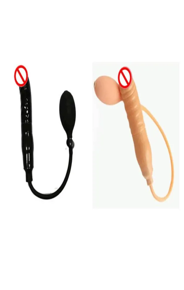 Gonfiabile Blow Up Dildo Pene Nuovi giocattoli del sesso per le femmine nere Dong Spine anali per le donne a buon mercato Whole5659248