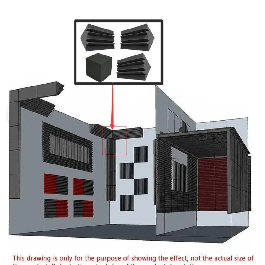 Bass Trap Foam Wall Corner Audio Sound Absorption Foam Studio Accessorie Acoustic Treat jllnHa carshop20062205