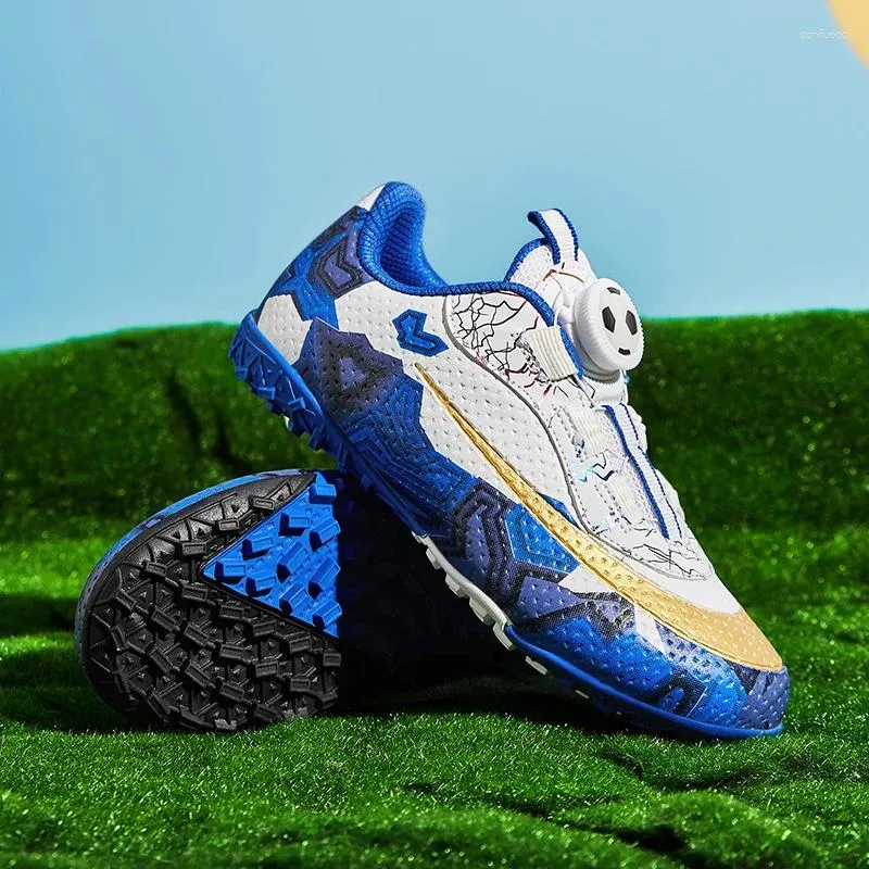 American Football Shoes Children Soccer Kids Sneakers Lace Up Boys Girls Non-Slip Turf Cleats Futsal Training Child