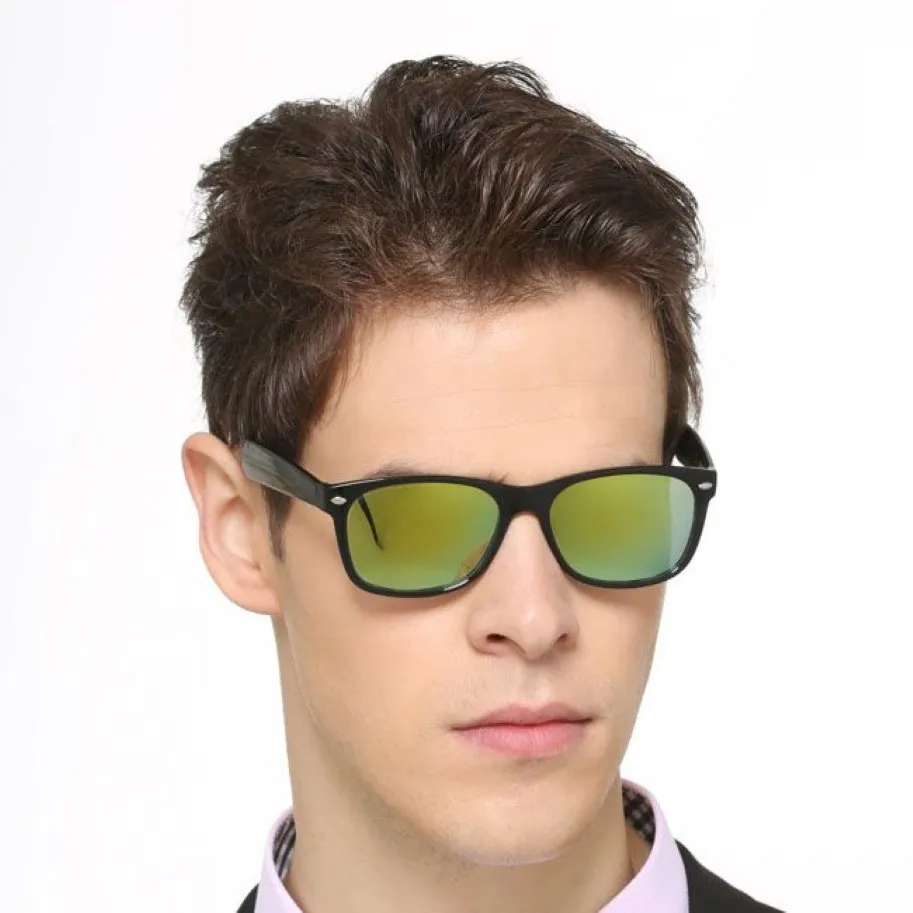 Retro-Quadrat-Sonnenbrille für Herren und Damen, klassische Sonnenbrille zum Fahren, 52 hochwertige Outdoor-Sonnenbrillen mit UV400-Schutz, verspiegelte Sonnenbrillen mit Etuis187M