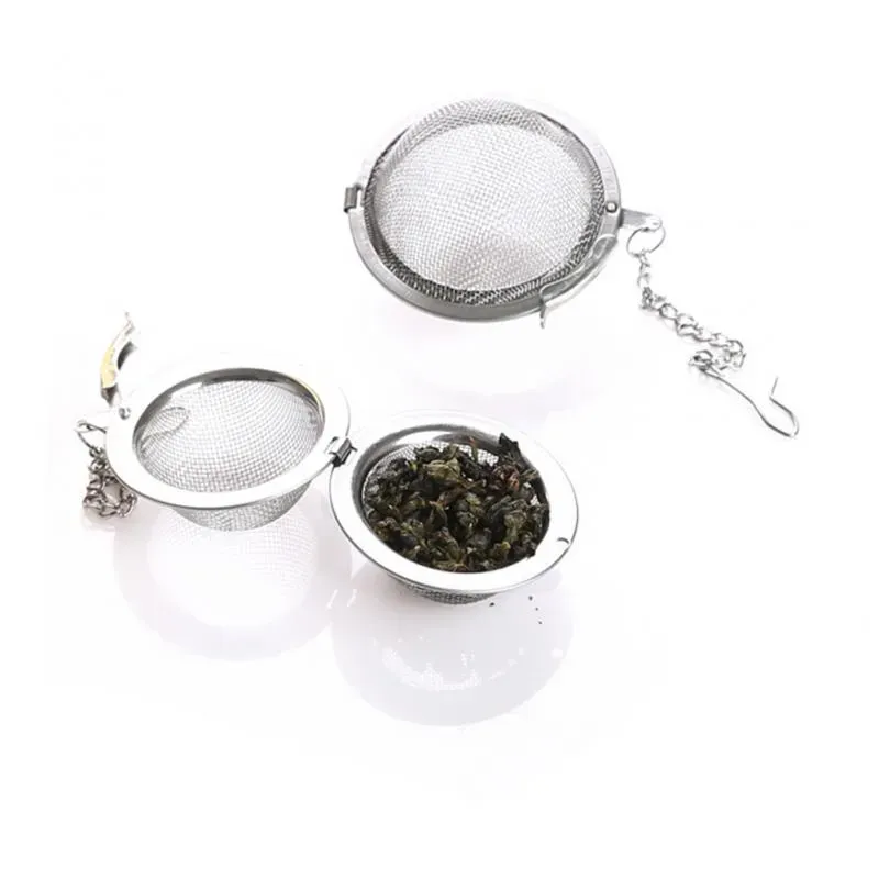 304 Stainless Steel Tea Infuser Sphere Locking Spice Tea Ball Strainer Mesh Infuser Tea Filter Strainers Kitchen Tools