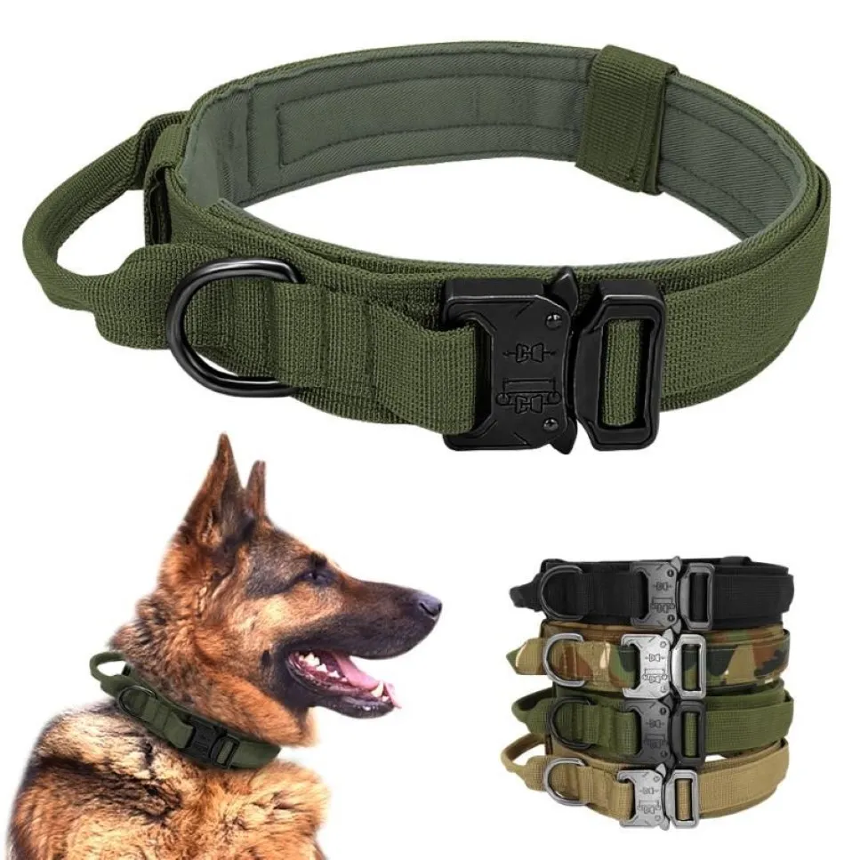 Tactical Dog Collar German Shepard Medium Large Dog Collars For Walking Training Duarable Collar Control Handle330R