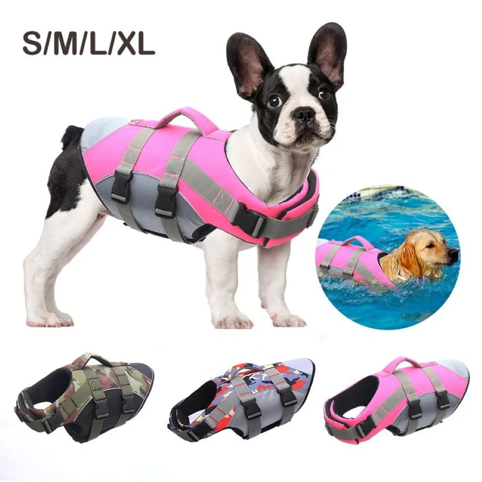 Gilet de sauvetage réglable pour chien de compagnie aide à la flottabilité gilet flottant économiseur chiens requin animaux vêtements # 15 Y200917270Q