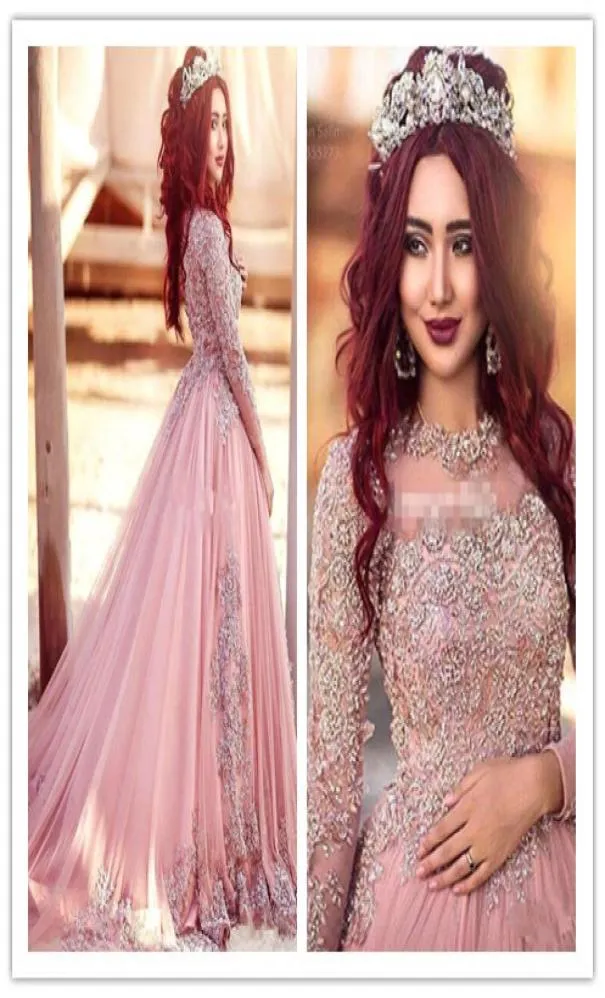 2019 robe de bal manches longues robes de soirée princesse robes de bal musulmanes avec dentelle tapis rouge piste robes de concours sur mesure6390769