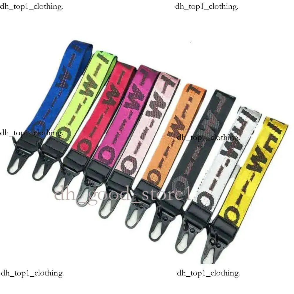 Offs White Keychain Lanyards Fashion Off White Keychain Key Chain Transparent Rubber Jelly Letter Print Män kvinnor Canvas Camera Pendant Offs White Belt 272