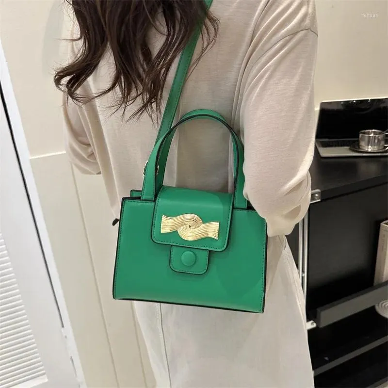 Shoulder Bags Color Trendy Women PU Leather Crossbody Simple Solid Flap Messenger Case Designer Handbags Pouch