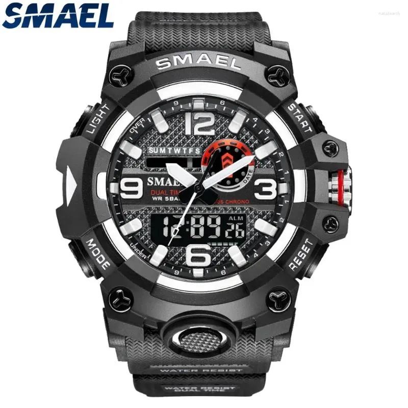 Relógios de pulso SMAEL 8035 Tactical Men's Multifuncional Watch Night Glow Impermeável Ao Ar Livre Digital Eletrônico