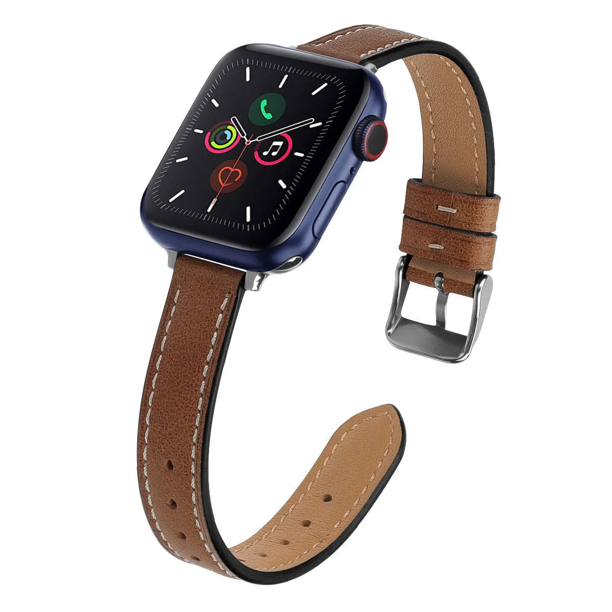 アップルウォッチストラップIWATCH3456 56世代SEレトロレザーストラップアップル14ビンテージベルトフルグレインレザーシリーズ1-6世代SE 38/40/42/44mm