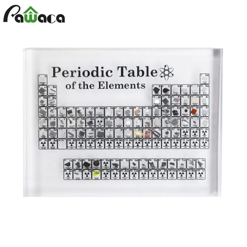 Acrylic Periodic Table of Elements Display Kids Teaching Birthday Teacher's Day Gifts Chemical Element Display Card Home Deco222b