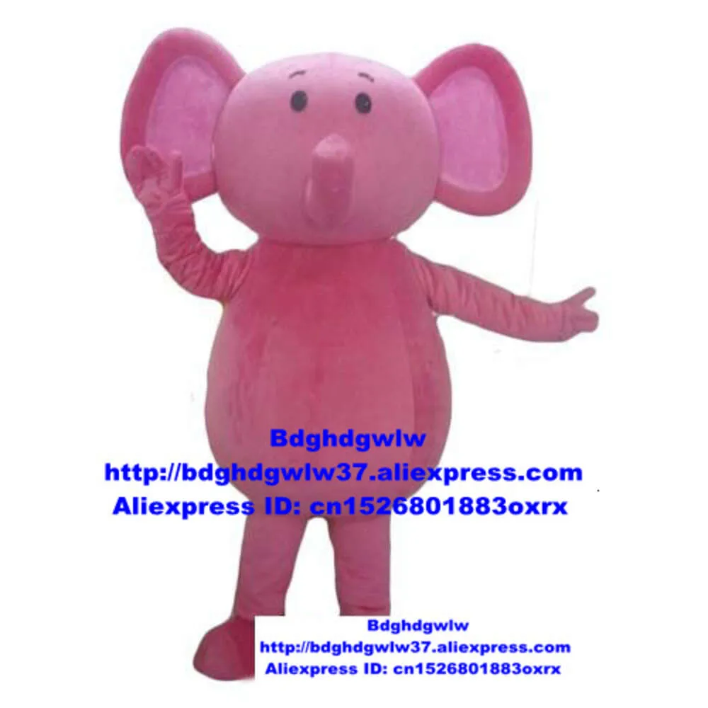Mascot kostymer rosa elefant elefisk maskot kostym vuxen tecknad karaktär outfit kostym canvass affärsorder välkomna mottagning zx264