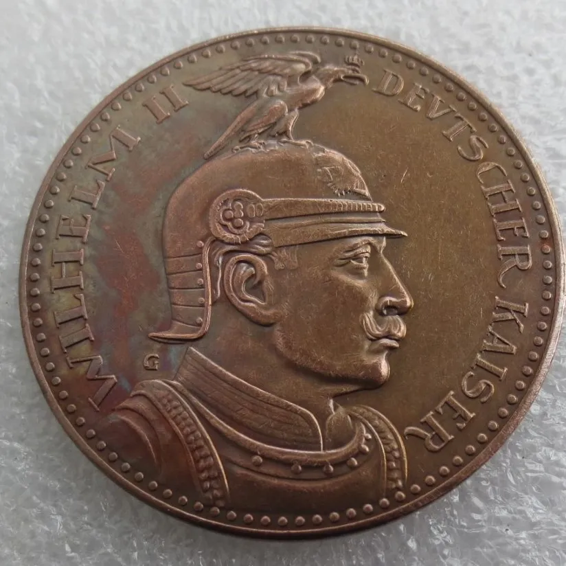 PRUSSIA German S 5 Mark 1913 Proof - Brons - PATROON - Wilhelm II Copy Coin286u