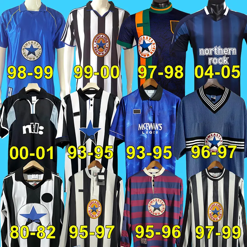 80 82 83 84 96 97 98 99 Newcastles Retro Soccer Jerseys Nufc Shearer Retro Hamann Shearer Pinas 93 95 1997 00 01 United Owen Classic Football Shirts Long Sleepes