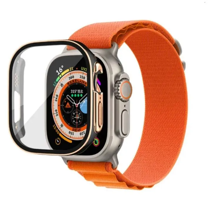 Montre intelligente pour Apple Watch Ultra 2 série 9 49mm montre intelligente bracelet marin montre intelligente montre de sport boîte de sangle de chargement sans fil étui de protection