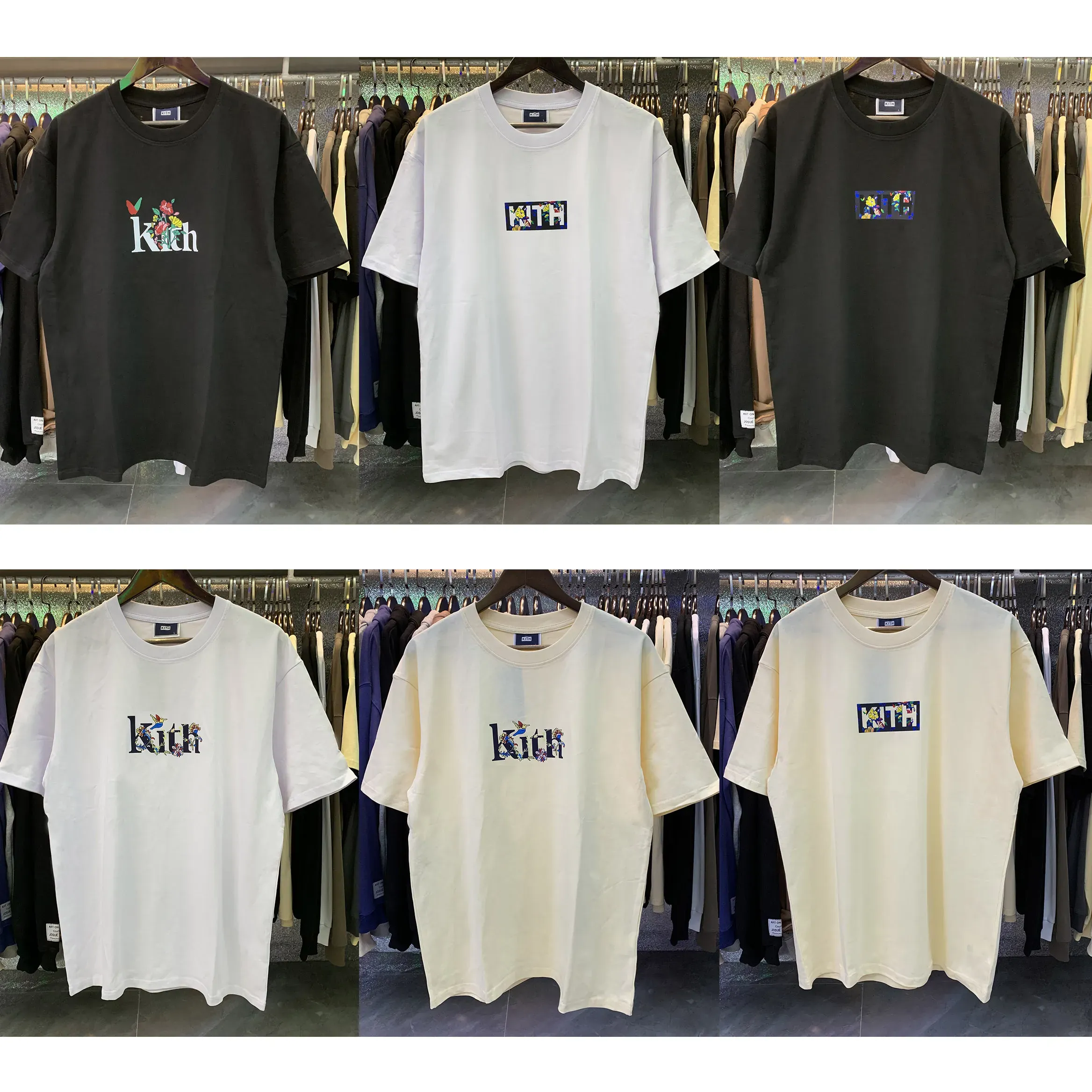 新しいKith Men'sTシャツTokyo Shibuya Box TシャツMen Men Street View印刷シャツTシャツTシャツUTSSロゴティーユーロサイズ