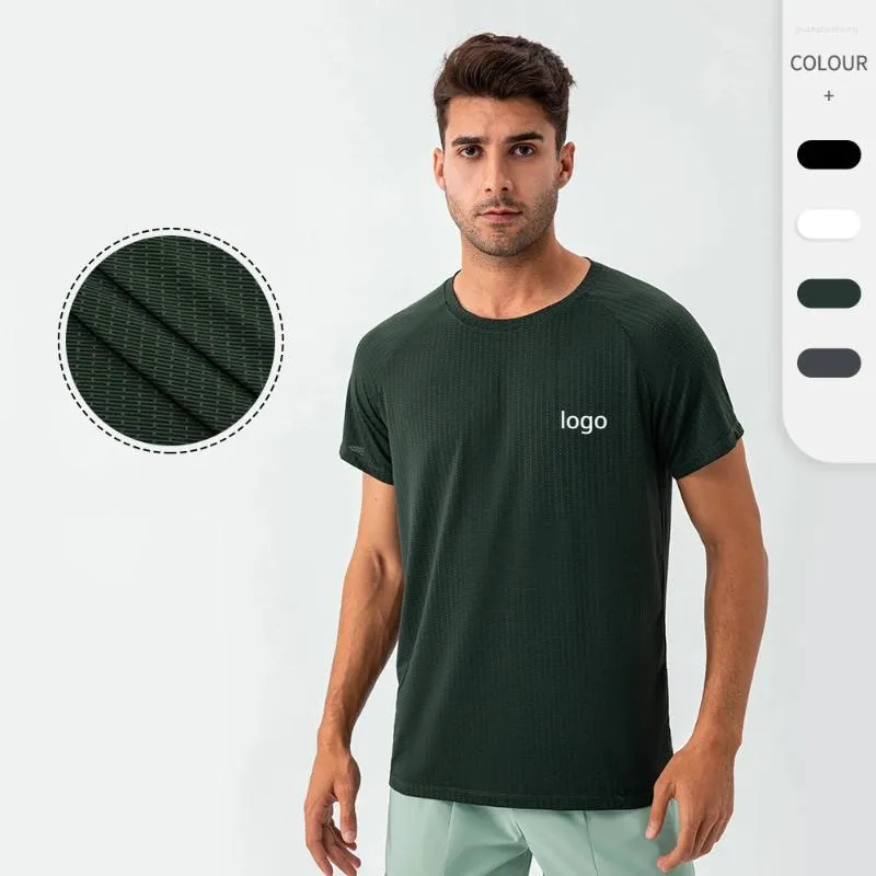 Camisas ativas lo masculina, verão, sensação fresca, secagem rápida, ajuste solto, fitness, manga curta, respirável, absorção de suor, pescoço redondo, esportes