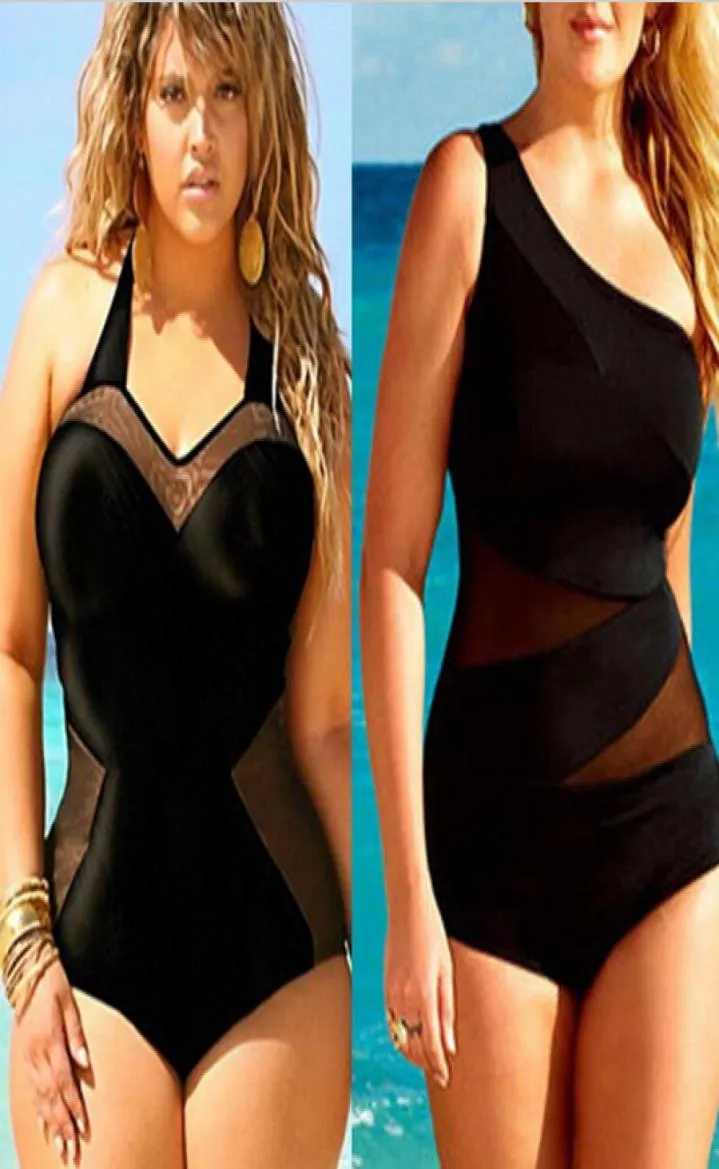 Retro Women039s Seksowne czarne rozmiar Onepiece wyściełane stroje kąpielowe bikini stroje kąpielowe 8733877