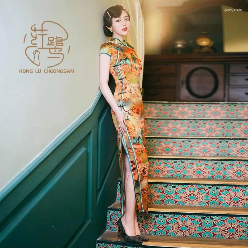 Etnische Kleding Moerbei Zijde Hoogwaardige Cheongsam Chinese Stijl Jurk Vrouw QIPAO