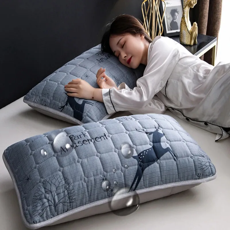 Kuup Waterproof Quilted Design Long Pillowcase Bedding Little dinosaur Cartoon Pillow Cover Pillow Case 48x74120150180cm 1Pcs 240306