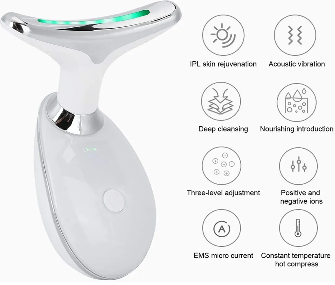 Neck Massager Anti Wrinkle Rechargeable Lifting Face Skin Device