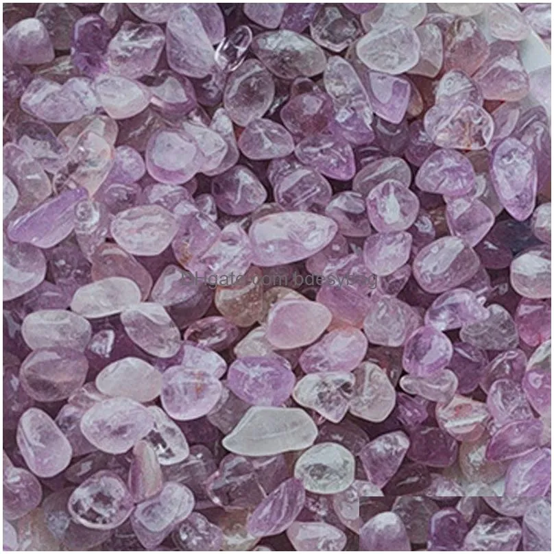 Lösa ädelstenar Irregar Natural Purple Stone for Home Office Bank El Decor Jewelry Making Fashion Accessories Drop Delivery Dhaiv