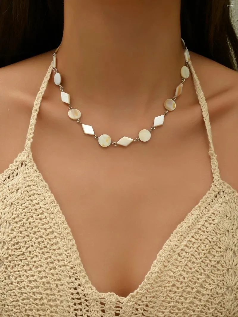 Choker Klassiek Mode Shell Kralen Ketting Dames Eenvoudig Gepersonaliseerde Handwerk Cadeau Kledingaccessoires