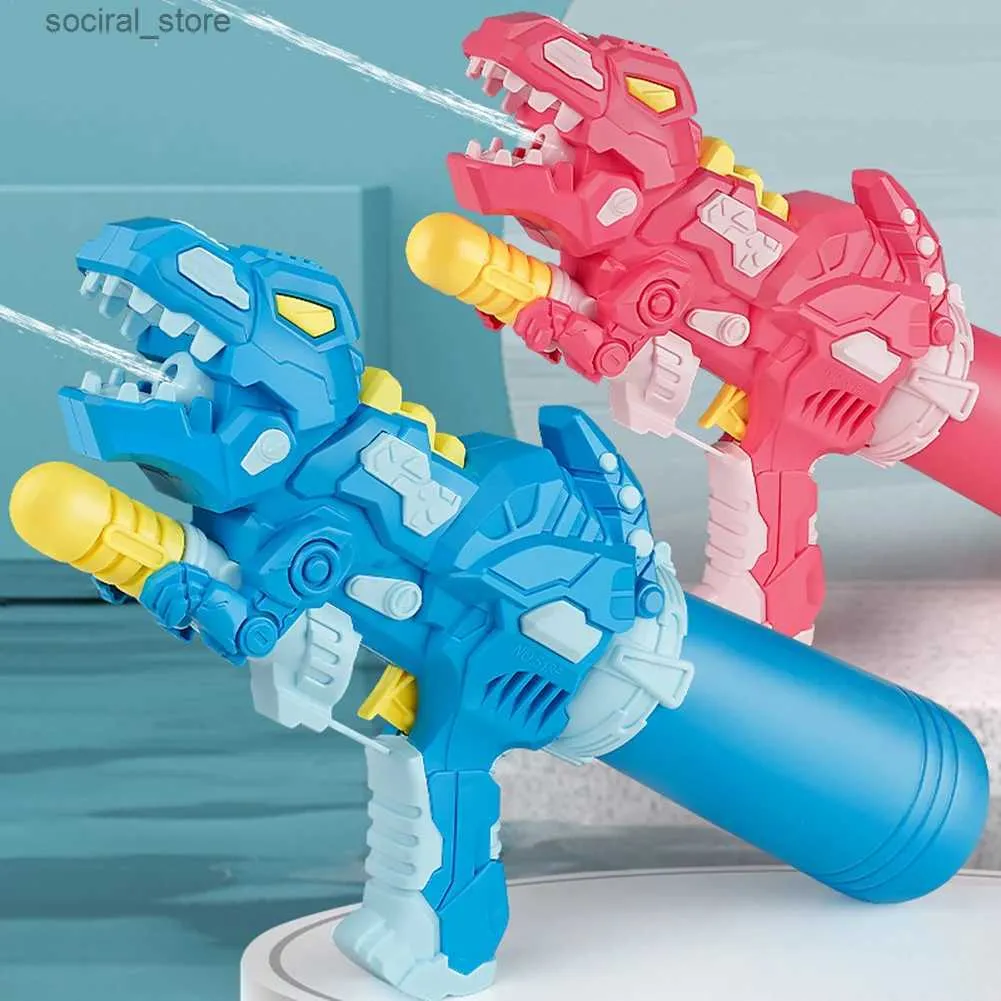 Gun Toys 2023 Nuevos rociadores de agua para niños 4-6M Herramienta de tiro de largo alcance para disparar en la playa Juego de agua al aire libre Niños Dolphin Toy L240311