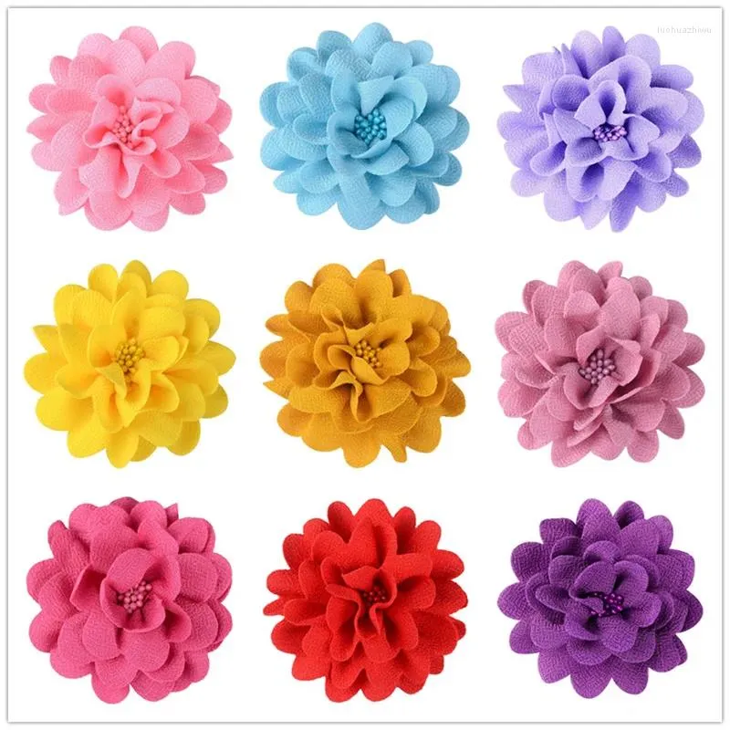 Accessoires pour cheveux, 120 pièces/lot, 10cm, belle fleur en tissu pour femmes, chaussures, chapeau, broche, décorations artificielles, vente en gros