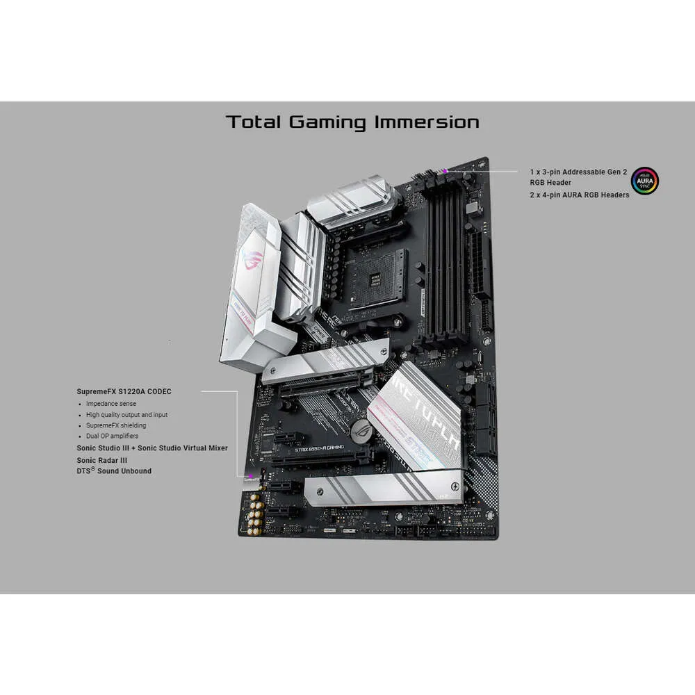 ASUS ROG STRIX B550 Aゲーミングマザーボード PCIE 4.0、ヒートシンク