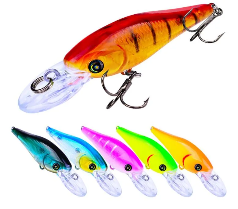 Water sniper Laser Crankbait vishaken 67 cm 55g Drijvende Zwemmen Minnow Wobbler Inktvis bas aas2872338