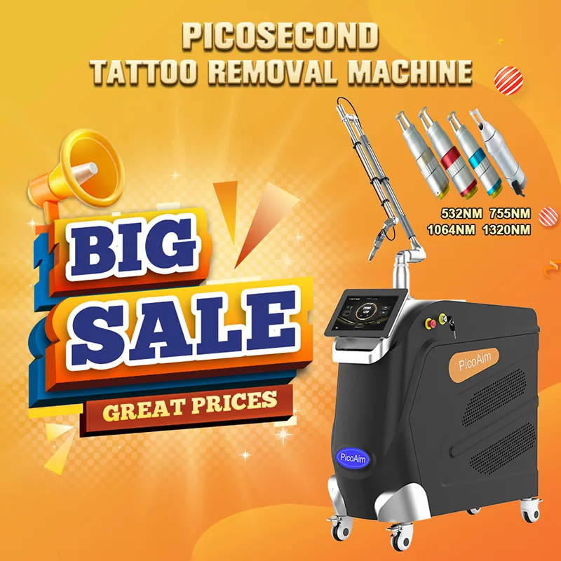 Pico laserowy pikosekundowy maszyna laserowa 4 długości fal usuń tatuaże leczyć blizny trądziku Redukcja skóry odmładzanie urządzenia kosmetyczne