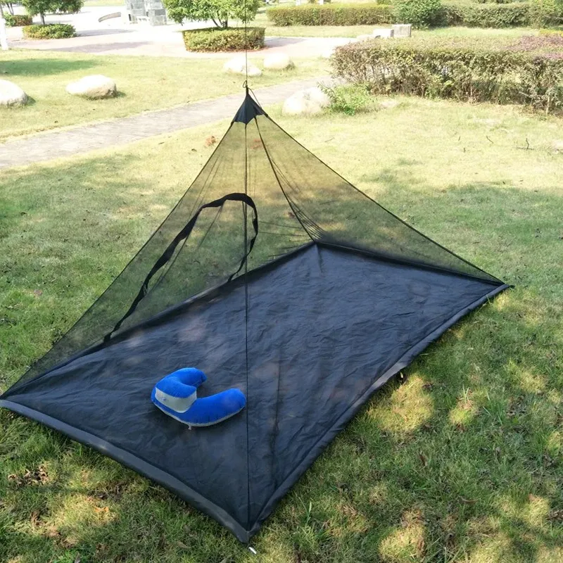 Mat Camping Mosquito Net Protection Have Insect Away Away Portable Backpacking Triangle Tent Lightweight Caupe Fishing Mesh lit Outdoor