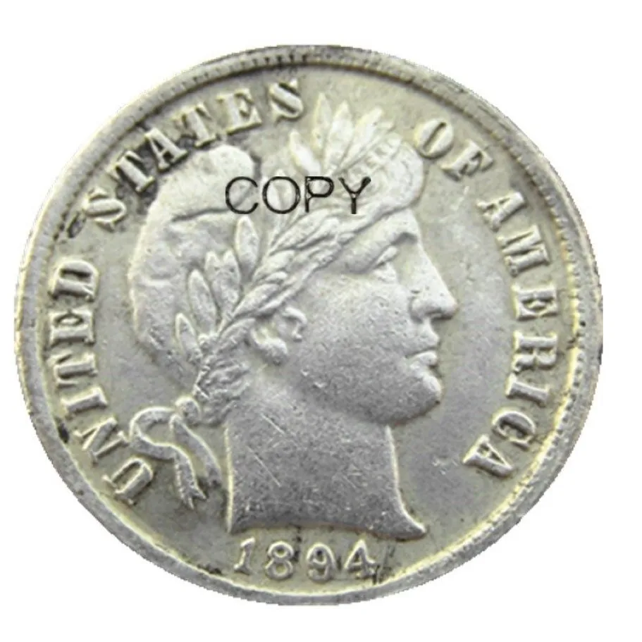 US Barber Dime 1894 P S O Craft versilberte Kopiermünzen, Metallstempelherstellungsfabrik 277L