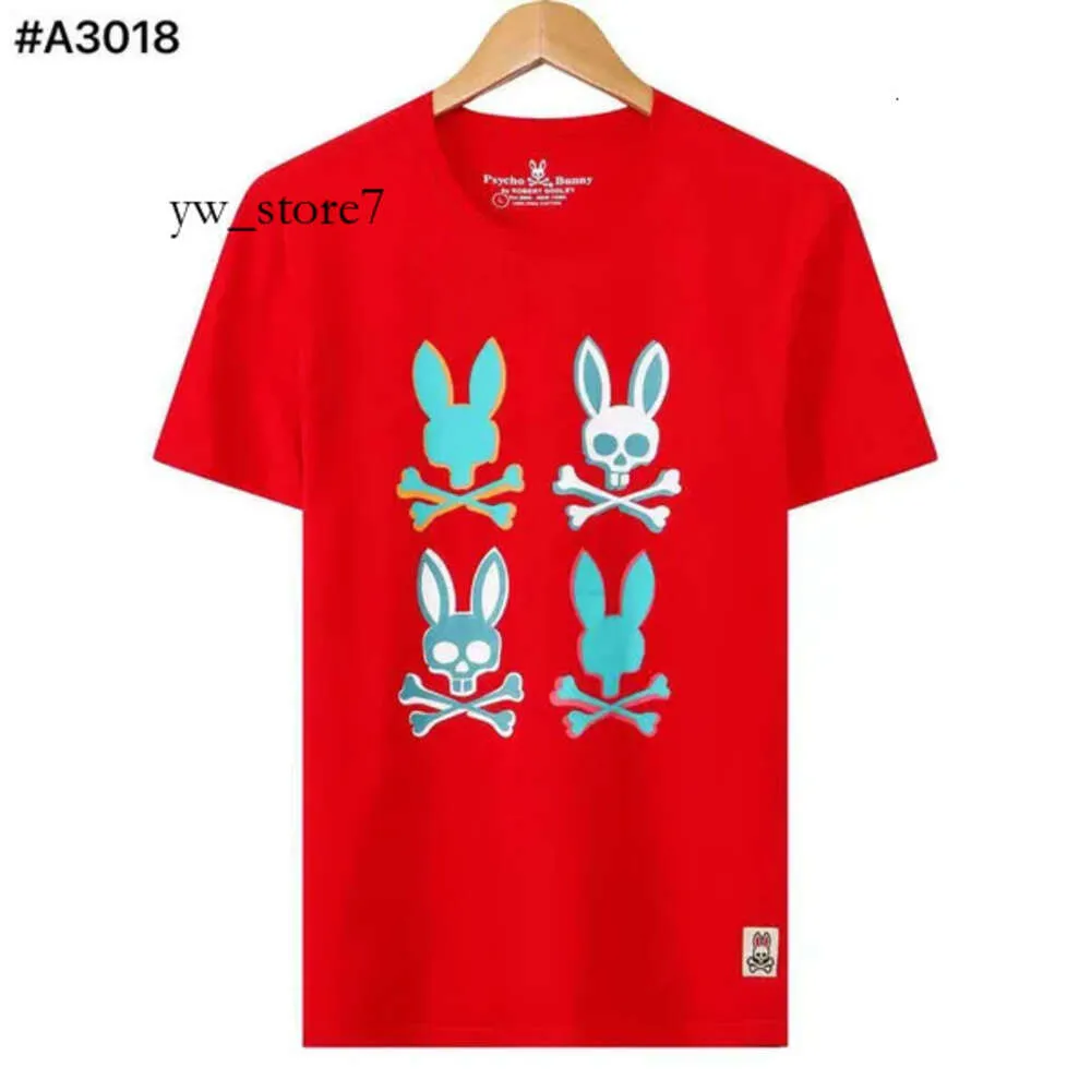 Physcho Bunny Mens T Shirts Psychological Bunny Chemise Psyco Bunny Shirt Men Designer Skull Rabbit Högkvalitativa Korta ärmar Crazy Psychological Bunny 1135