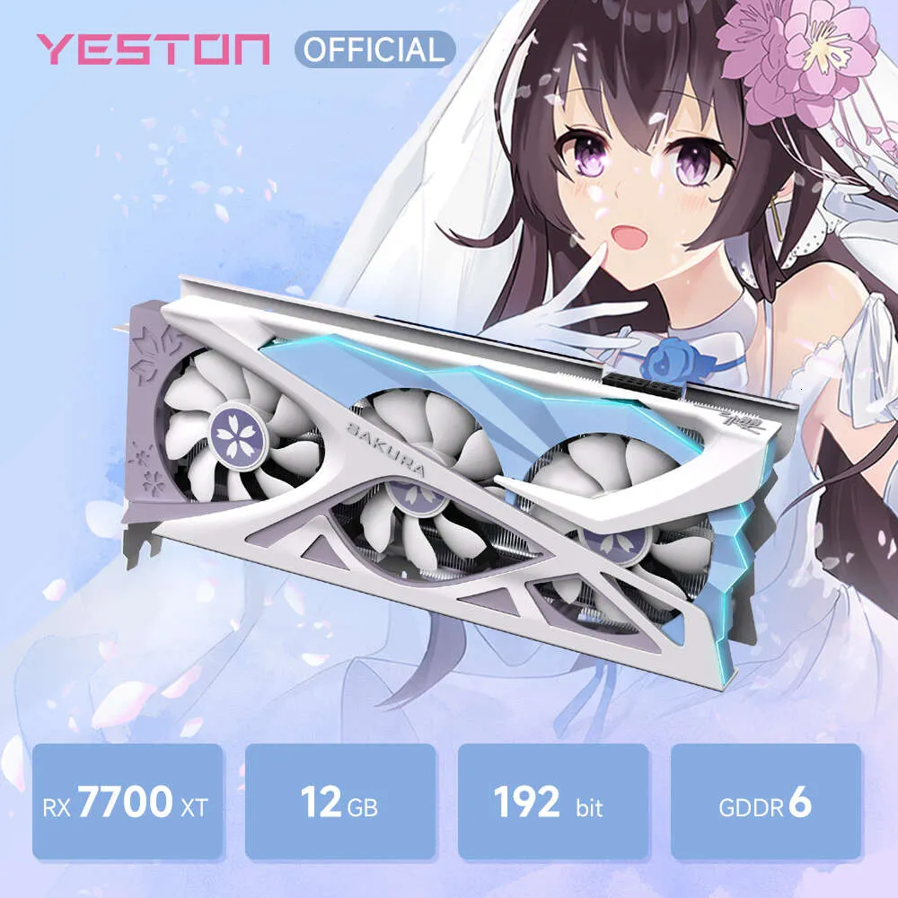 Gigabyte Rx 6700 Xt Waifu Sakura Graphics Card Amd Waifu Gpu Vga