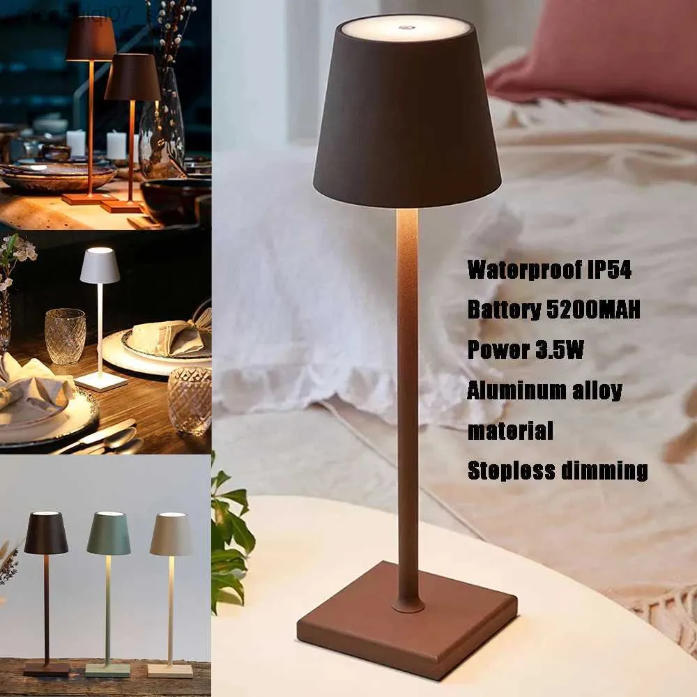 Lampy odcienie bezprzewodowa lampa stołowa stół nocny z ładowaniem USB lekkie lampy nocne do vintage sypialnia dekoracje boczne stół nordyc L240311