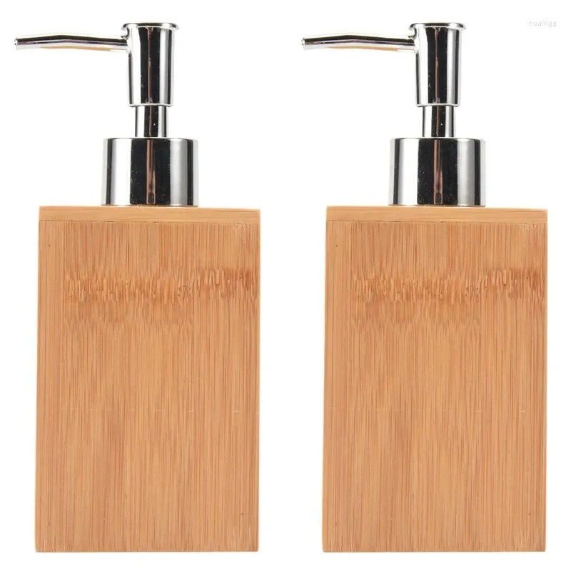 Liquid Soap Dispenser -kampanj! Bambu trähushåll badrum restaurang el lotion återfyllbar handflaska