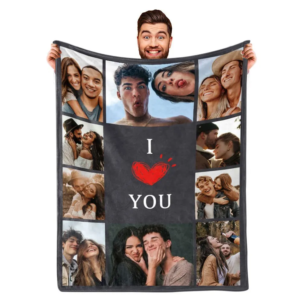 Newest Creative Hot Sale Custom Photos Digital Printing Blanket Adult Couples Lover Comfort Valentine Festival Blankets