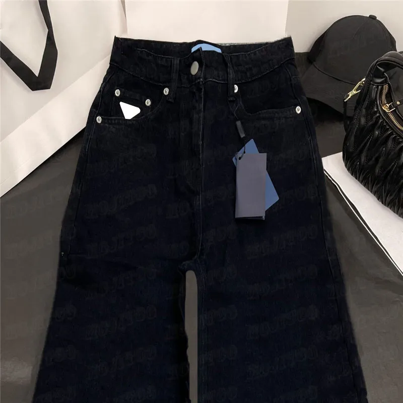 Metall Abzeichen Frauen Jeans Hosen Mode Designer Dame Gerade Hosen Hiphop Hosen Streetwear