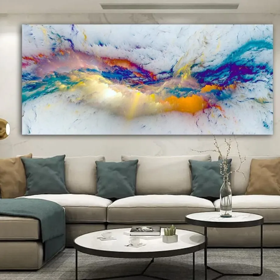 Gemälde DDHH Schöne Wolke abstrakte Ölgemälde Think Independe Wandbild für Wohnzimmer Leinwand moderne Kunst Poster und Druck No249w
