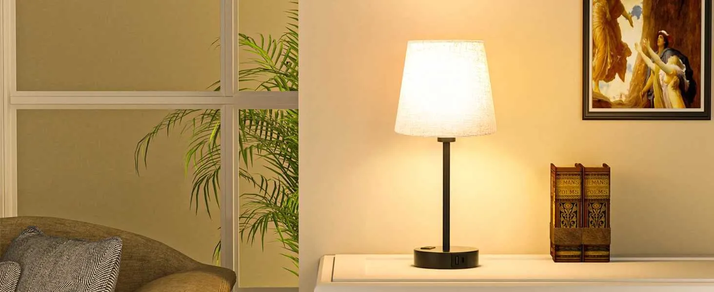 Mini Bedside Lamps for Bedrooms Set of 2