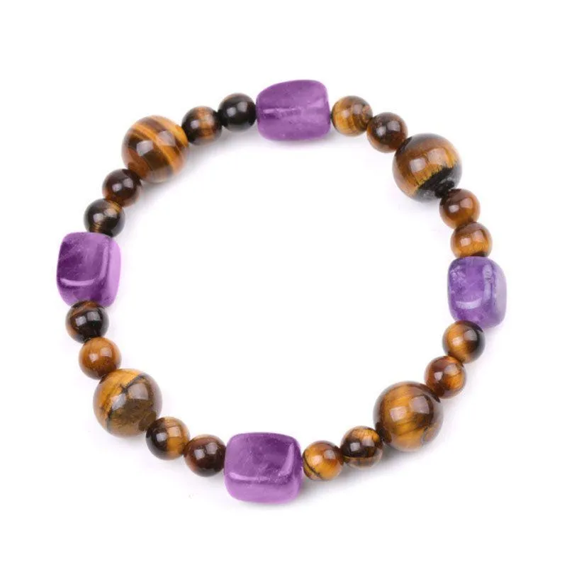 Perlen natürliche Energie Kristall Stein handgemachte Perlen Stränge elastische Charm Armbänder für Männer Frauen Yoga Schmuck Drop Lieferung Schmuck Dhru4