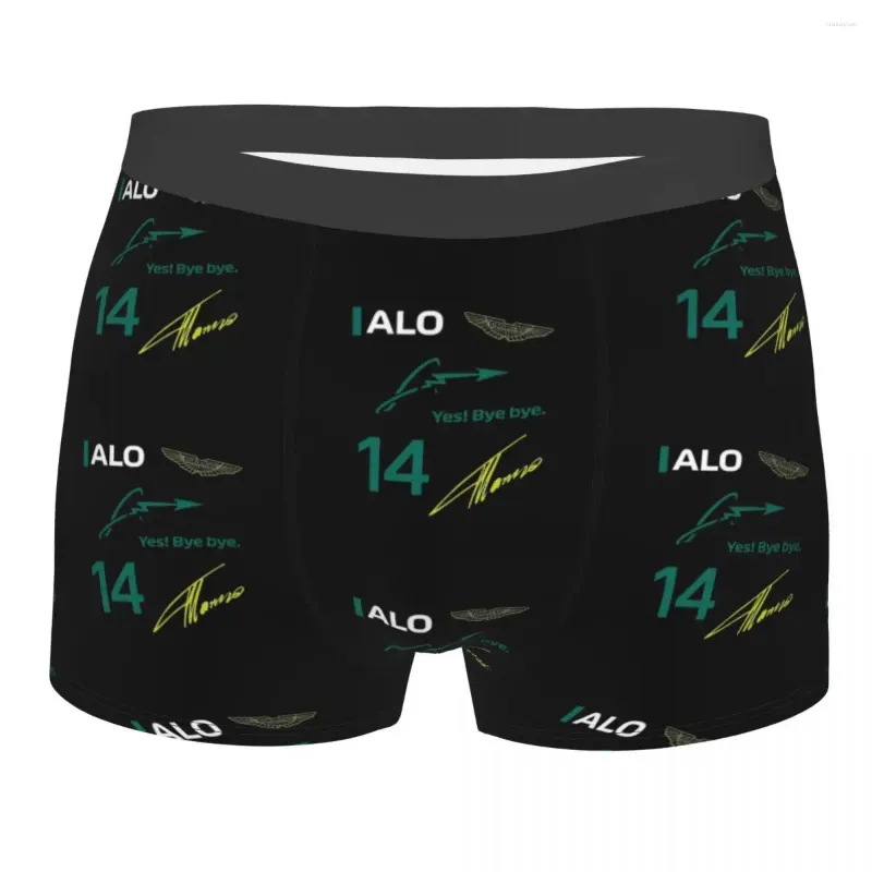 Fernando Alonso 2024 Espagne Sous-vêtements pour hommes Boxer Shorts Culotte drôle Polyester pour homme S-XXL