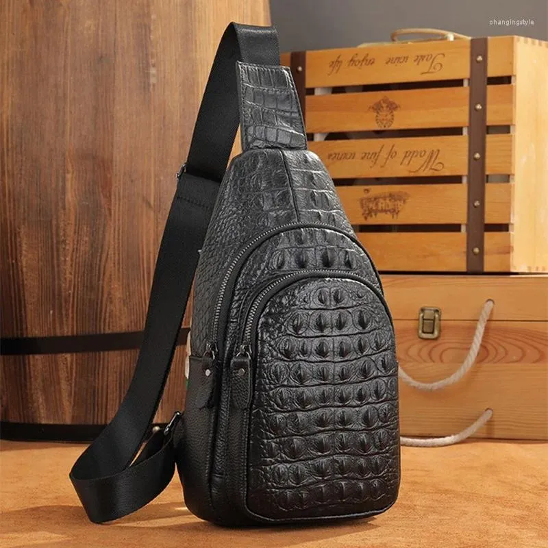 Sac en bandoulière sacs poitrine pour homme vrai cuir de vache Designer épaule Portefeuille de porte-monnaie Cross Body Designers de Mans Luxurys - Chine Sac à main et sac prix