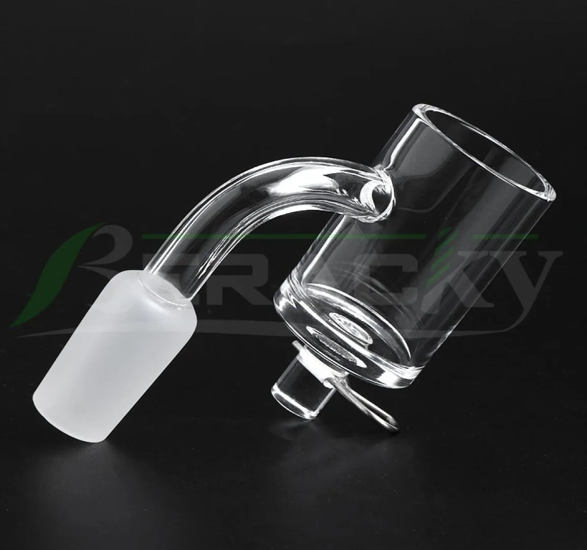 DHL Beracky 25mmOD Flat Top Fumar Quartz Enail Banger com clipes de metal 2mm parede 10mm 14mm 18mm Masculino Feminino E Nails para Bongs1912995