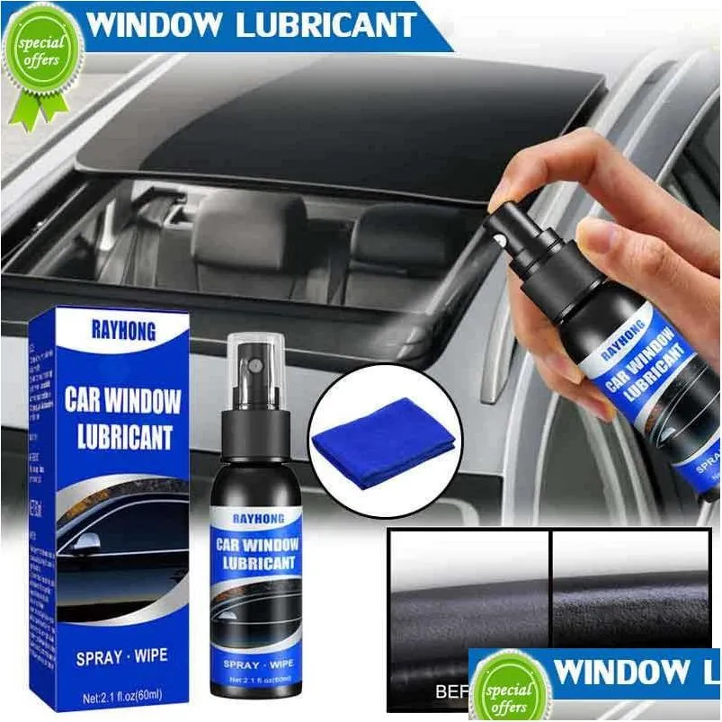 Motorcycle New Rubber Door Strip Car Softening Maintenance 60Ml Window Lubricant Eliminates Noise Sunroof Is Convenient For Anti-Rust Dhhh6