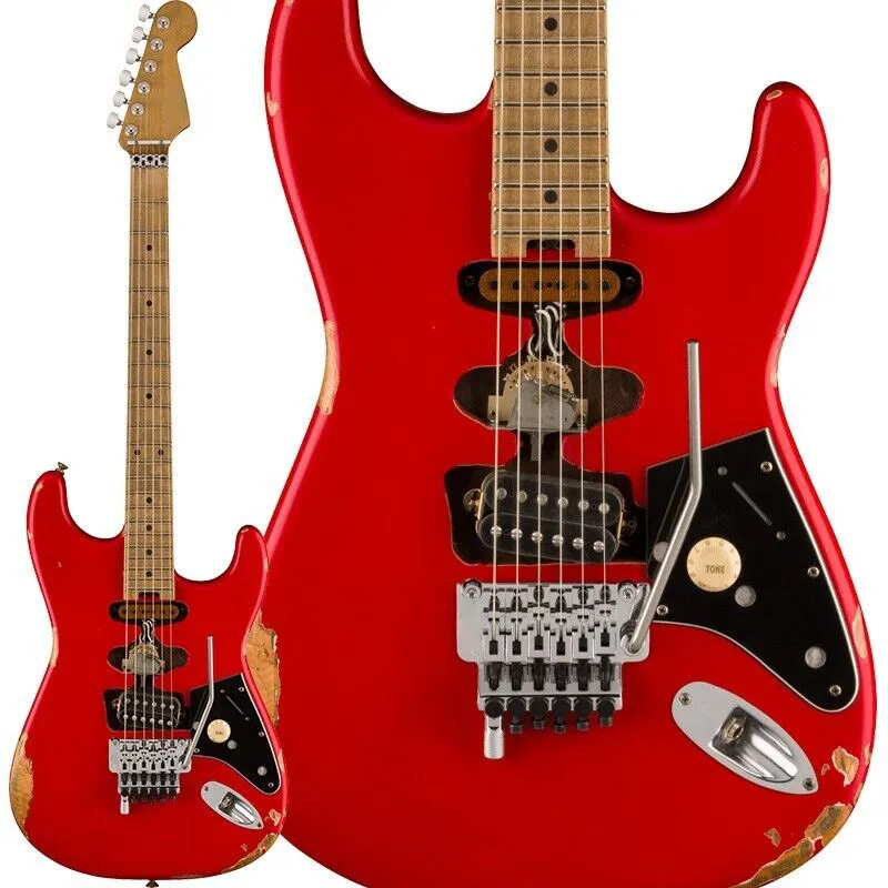 Guitares électriques Frankenstein Relic Series Red Maple Guitar