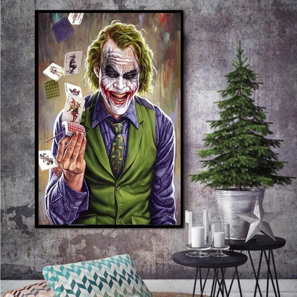 Peinture sur toile Joker, images murales d'art abstrait pour salon, affiches imprimées, images murales modernes 219c