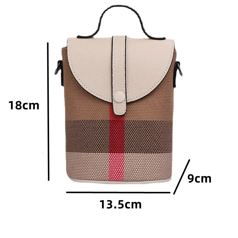 Small Nylon Crossbody Bag For Women - Lattice Design Phone Purse With Wide Removable Strap