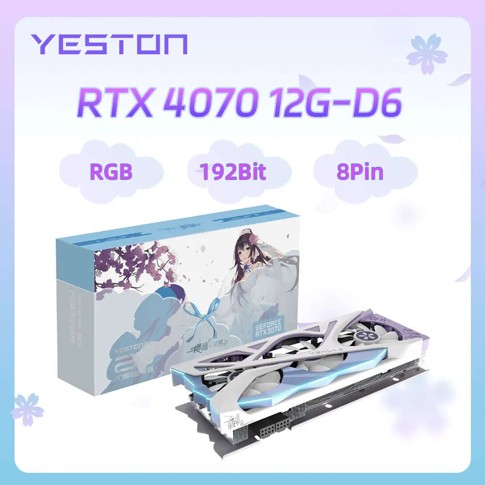 Scheda grafica YESTON GeForce RTX4070 GDDR6X 12G 192bit GDDR6X AMD Scheda video da gioco RTX4070 - 12G D6X SA per giocatori